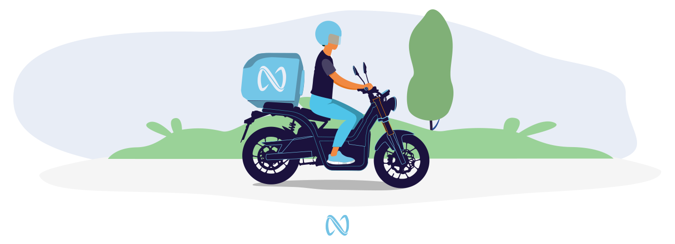 NUUK mobility ilustración moto eléctrica